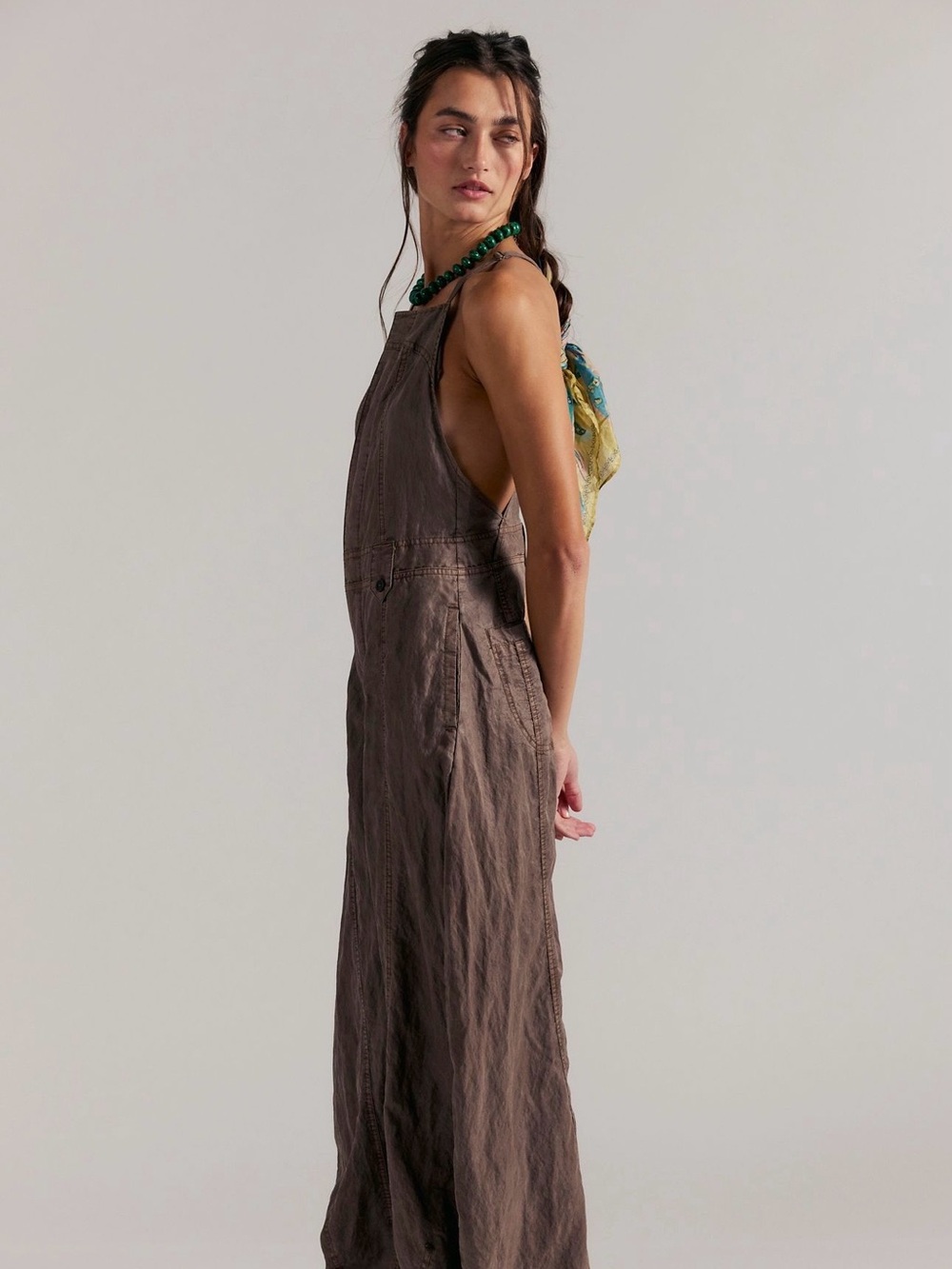 Free People Barrel Sleeveless Jumpsuit in Brown - Picture 3 of 10